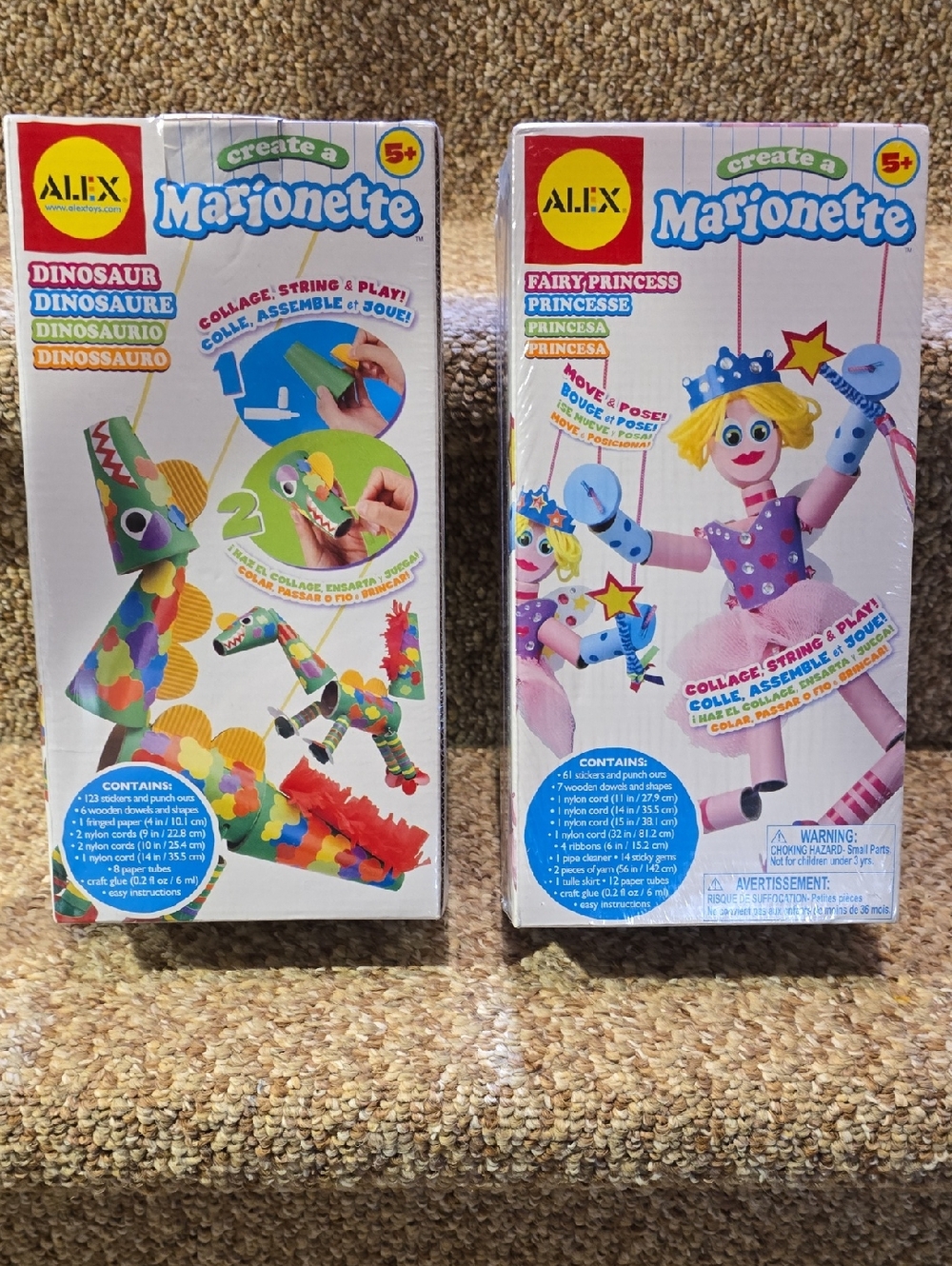 ALEX Create-A-Marionette Fairy Princess & Dinosaur Puppet Craft Kit - Multicolor